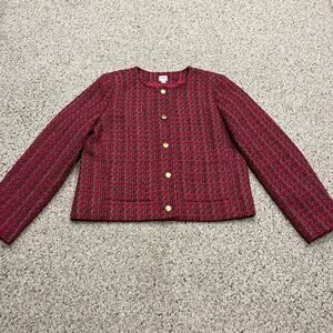 J Crew Tweed Lady Jacket 12 Pink Preppy Business Casual Old Money Academia BS926
